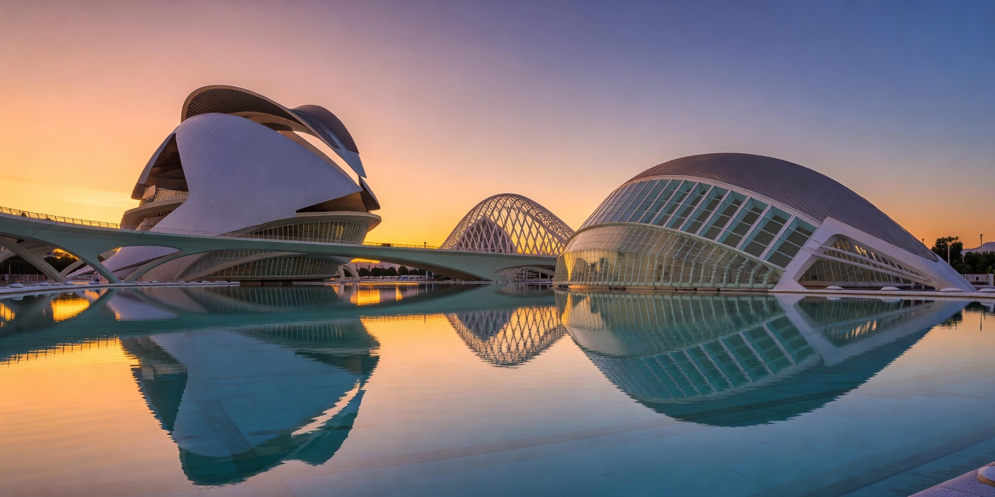 Valencia City of Arts and Sciences reflections
